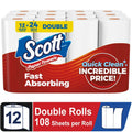 Scott Paper Towels, Choose-A-Sheet, 12 Double Rolls original